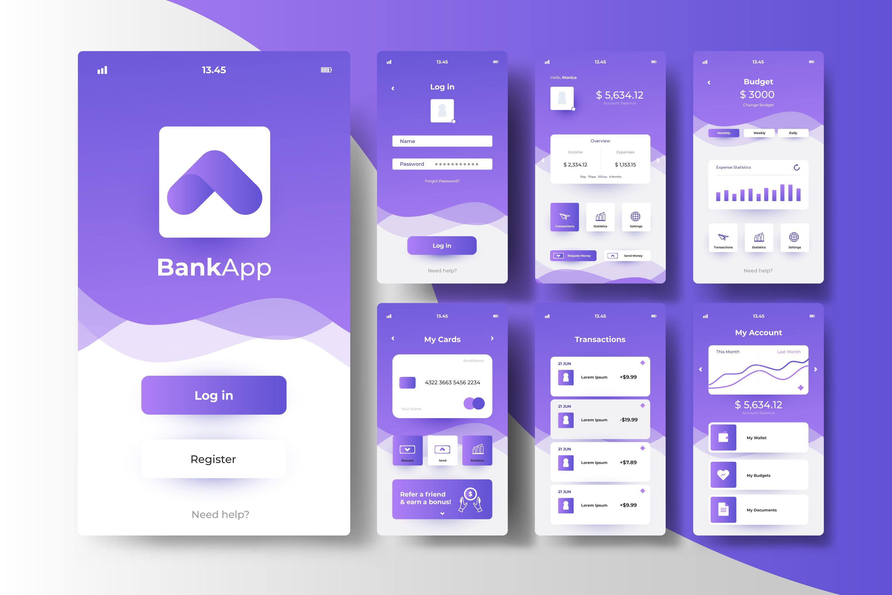 Banking App interface